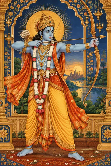 Lord Rama Beneath the Golden Arch