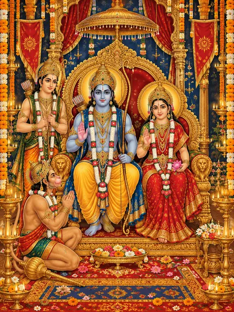 Ram Darbar in a Golden Temple Hall