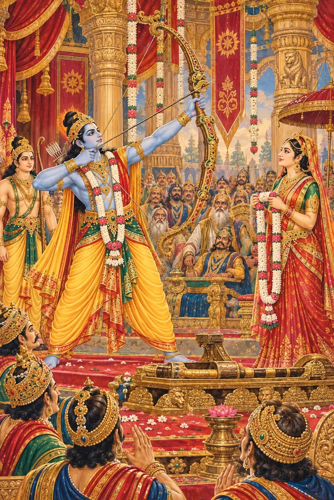Rama Draws the Great Bow wall tapestry artwork