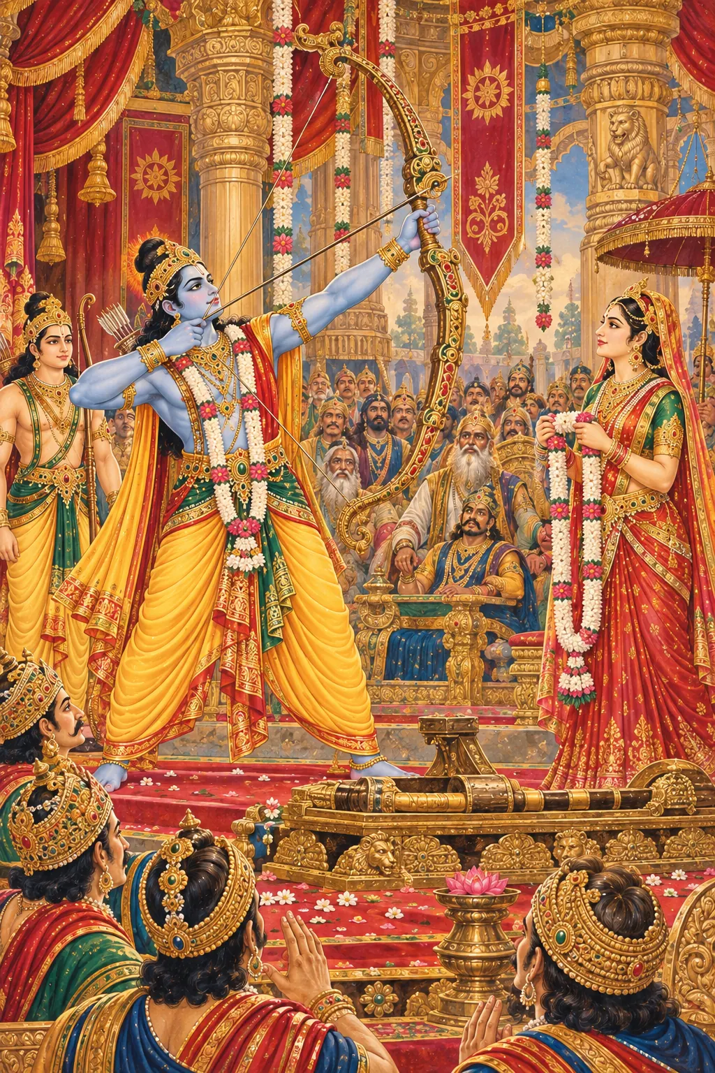 Rama Draws the Great Bow wall tapestry artwork