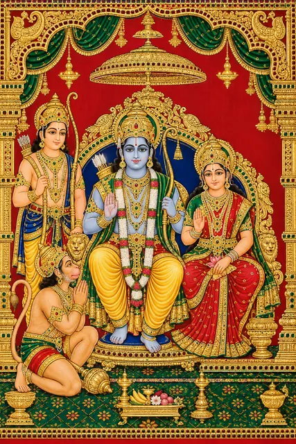 Tanjore Ram Darbar in Gold